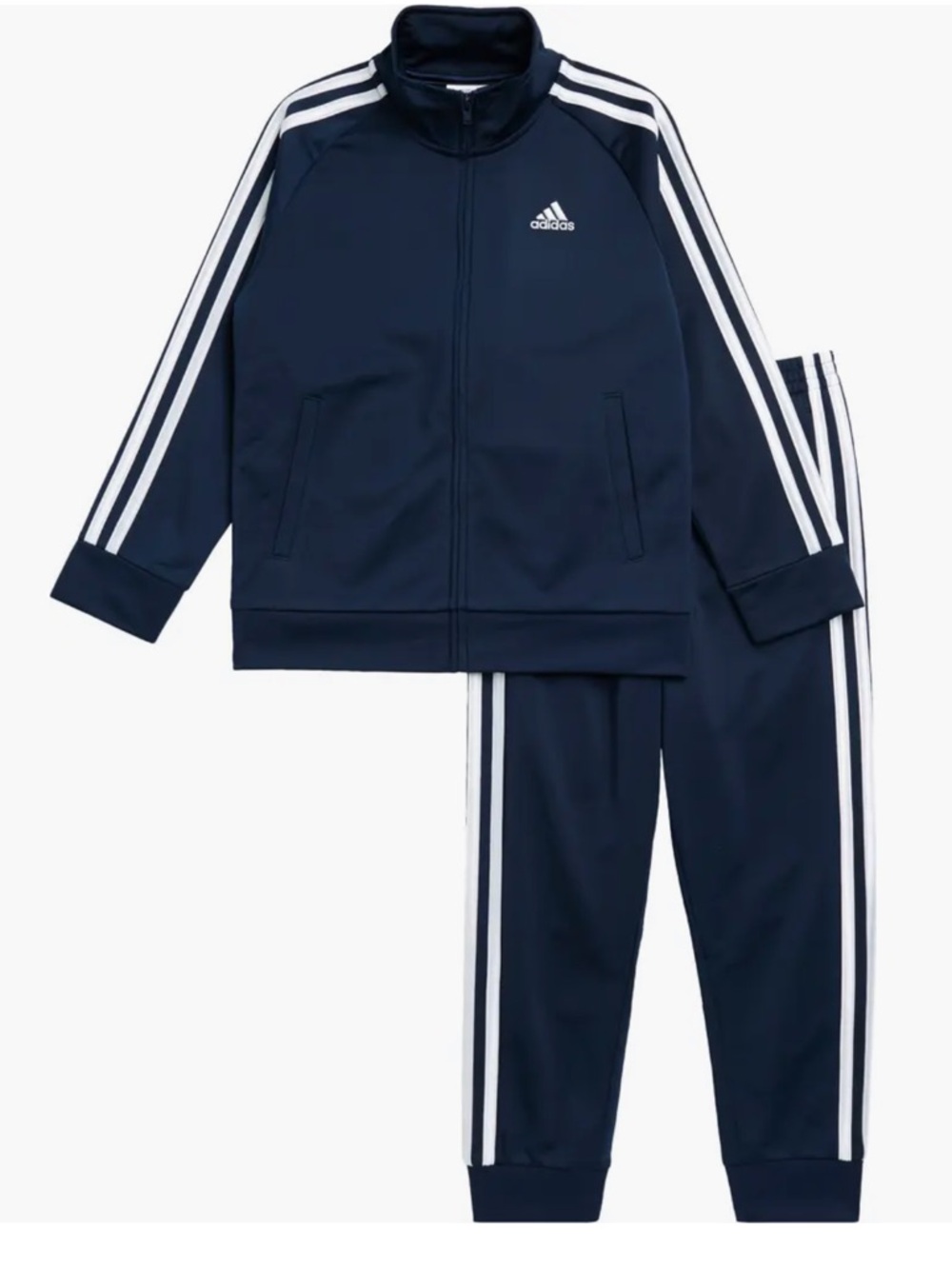adidas Navy Blue Kids Track Set with White Stripes. Size 6 months